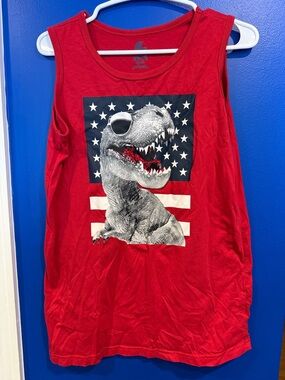 The Children's Place Red Dino Flag Tank Top